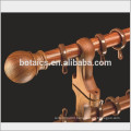 28mm diameter fancy wood like double aluminum alloy curtain rod